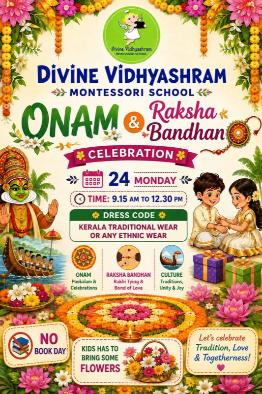 Onam & Raksha Bandhan Celebration poster
